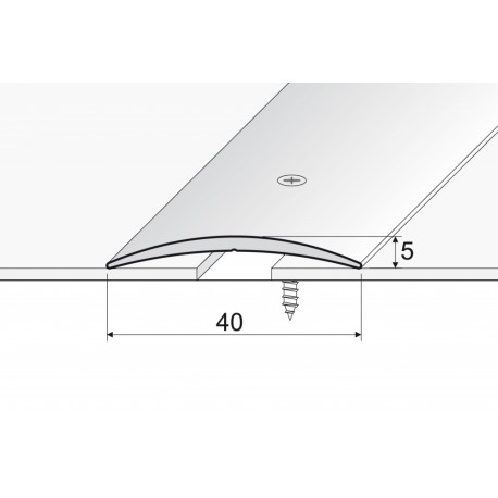 Prechodová lišta A13 narážacia, Inox