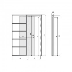 Hliníkový posuvný systém G/K VOSTER pre jednokrídlové dvere