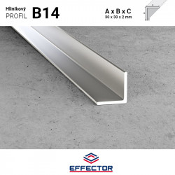 Hliníkový profil L B14 30x30x2 mm, Effector