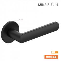 Kľučka LUNA R SLIM Premium, čierna