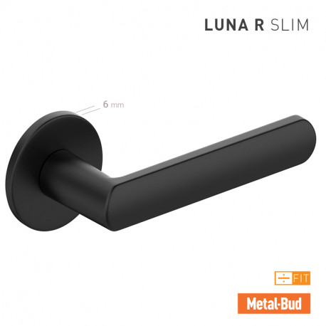 Kľučka LUNA R SLIM Premium, čierna