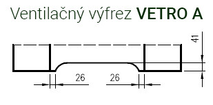Ventilačný výfrez VETRO A